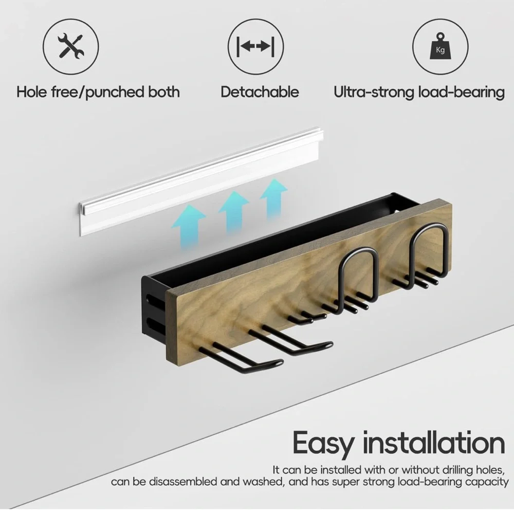 *NIB Hair Dryer Holder,Wall-Mounted Bathroom Organizer